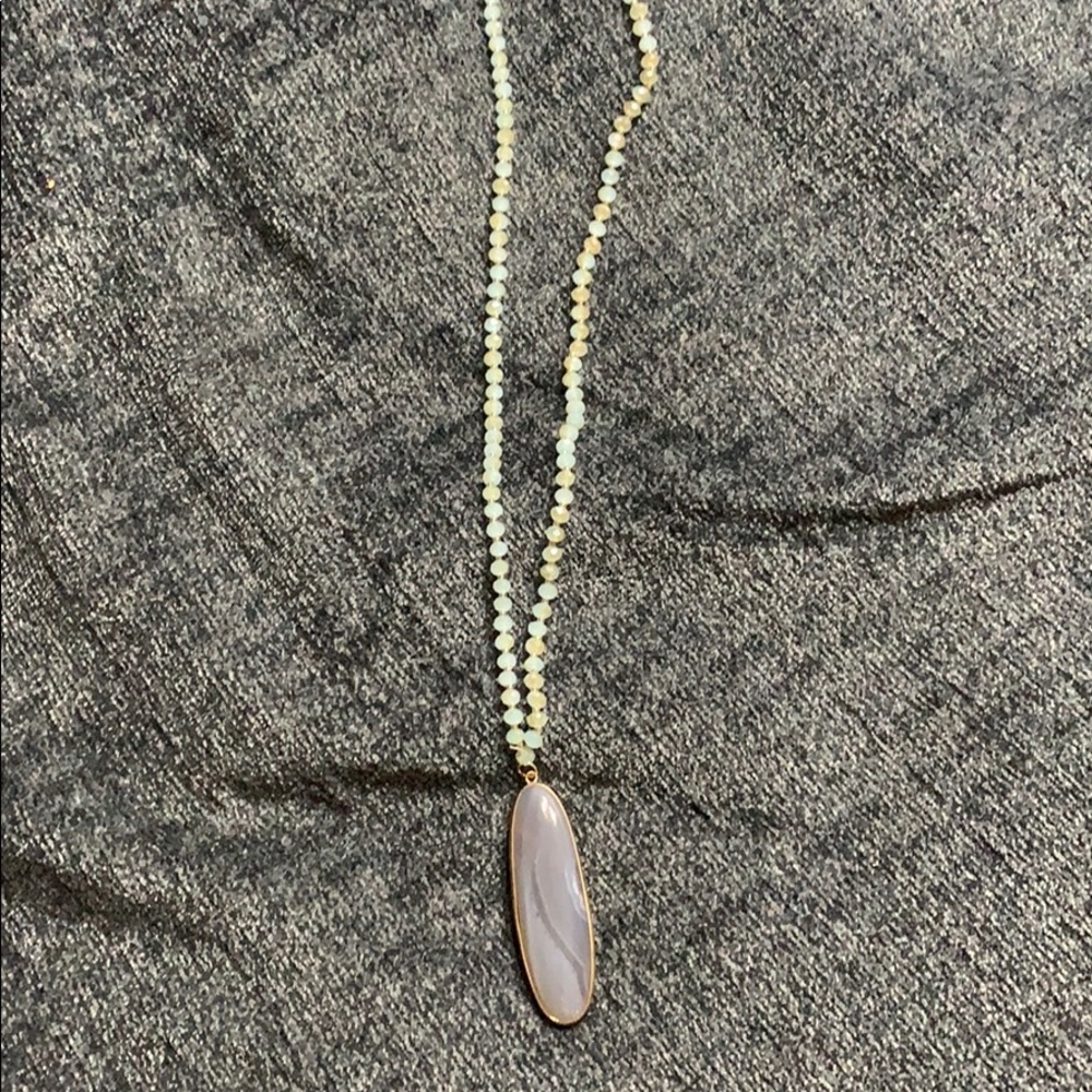 Beautiful beaded and stone necklace